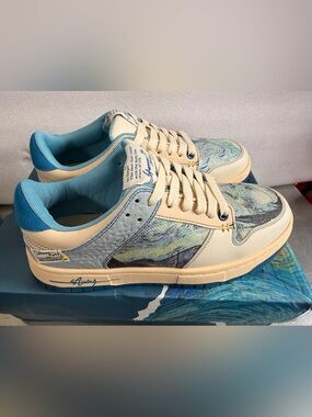 CalArtistry Light Blue & Cream Sneakers